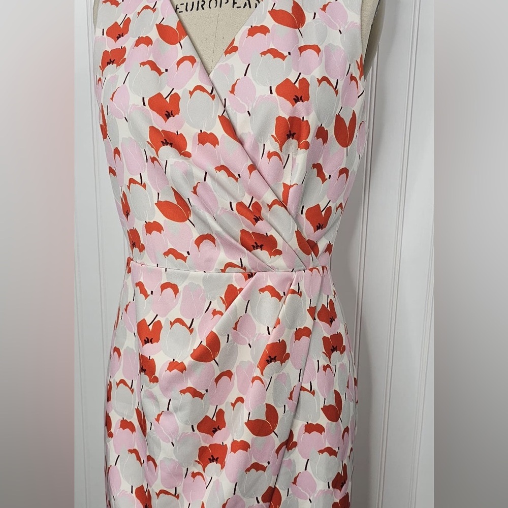 Black Halo Women Floral Sleeveless Midi Dress‎ Size 8 - Picture 4 of 11